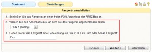 Analog1 AVM Fritz.Box als ATA Faxwandler