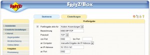 NAT SIP-TCP AVM Fritz.Box als Firewall Router
