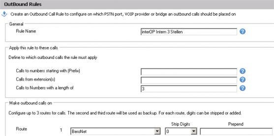 InterOP Intern 3 Stellen InterOP Verbindung von 3CX und proprietären PBX Systemen