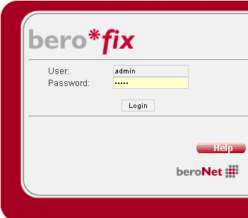 BeroNet bero*fix via Netzwerkbrücke - Anmeldung