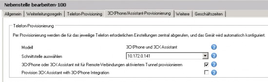 3CXPhoneTunnel Konfiguration des 3CX Phone für Windows