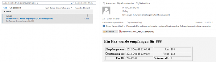 Fax_German 3CX Fax Server