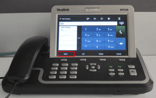 Anruf per Yealink VP530 tätigen