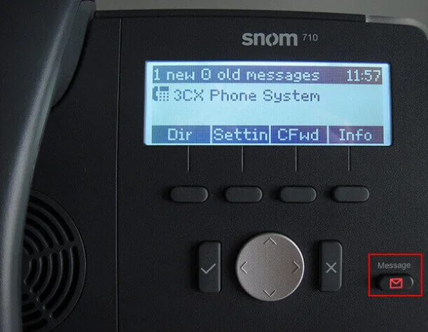 voicemail-snom-710 Abrufen von Sprachnachrichten per snom 710/715