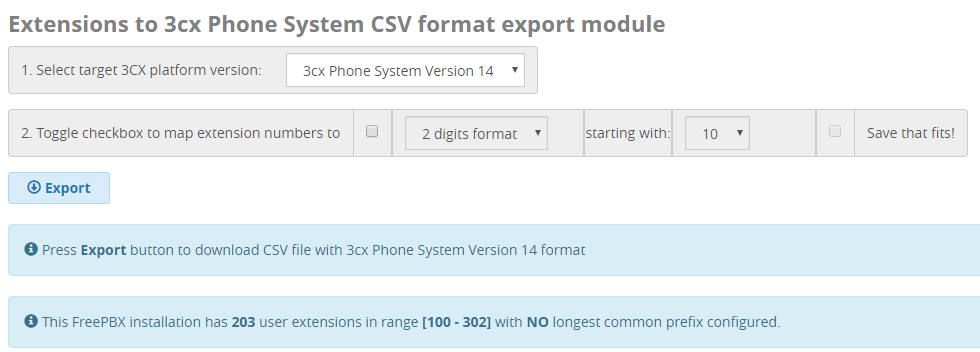 Export your extensions from your Asterisk FreePBX to 3CX in 5 minutes with this guide