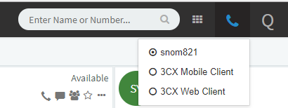 Wählen Sie, welche Telefonoption des 3CX Webphones Sie nutzen möchten