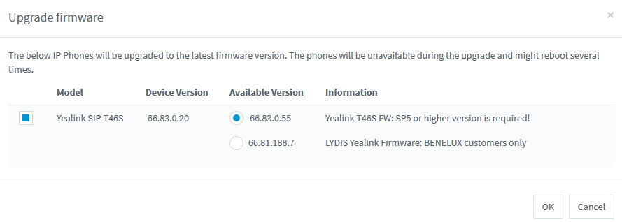 Upgraden Sie auf die neueste Yealink-Firmware über die 3CX Verwaltungskonsole