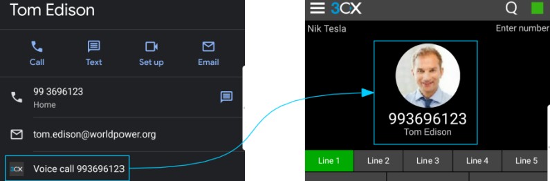 Verbesserte Kontakte-Integration der neuesten 3CX-App für Android