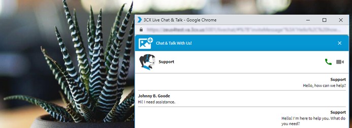 Das neue 3CX Live Chat & Talk ermöglicht nun auch die Chatbox-Ansicht als Pop-out