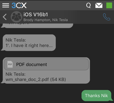 verbesserte Chat-Funktionalität der iOS App