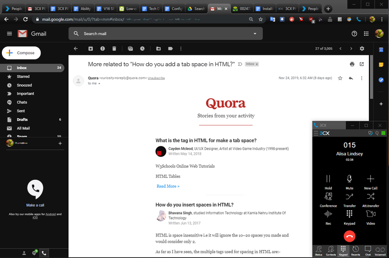 Tätigen/Empfangen Sie Anrufe per Popup dank 3CX Google Chrome-Erweiterung