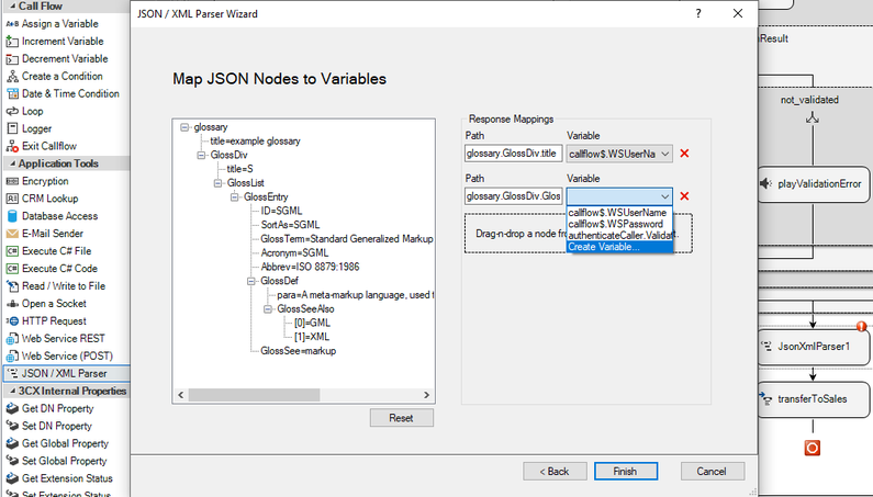 Der neue 3CX Call Flow Designer mit JSON/XML Parser Wizard