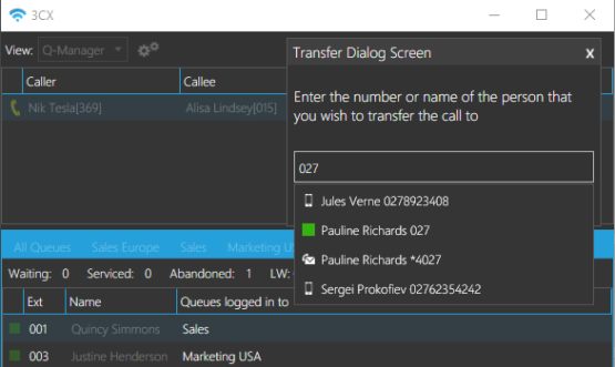 Anruf an Voicemail weiterleiten mit dem neuen Update der 3CX Windows App