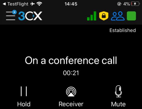 Voicemail-Anzeige in Beta App