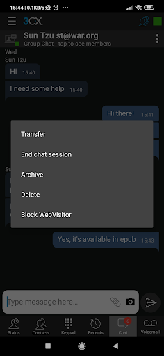chat block