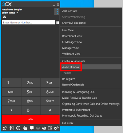 Windows App Audio-Optionen