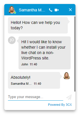 Neue Chatbox mit 3CX 16 Update 7 
