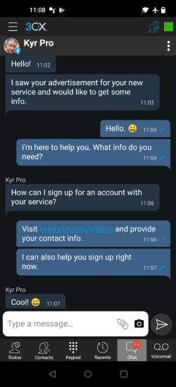 Android Facebook Messaging