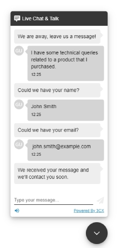 Abfrage von Kundeninformationen per Live-Chat