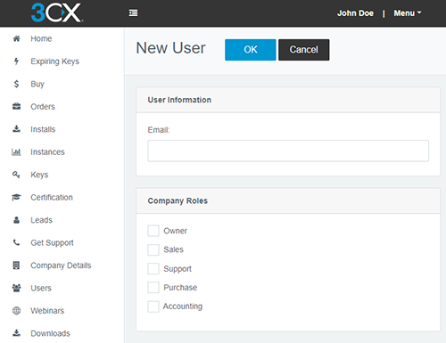 Nutzer für das 3CX Partner-Forum hinzufügen