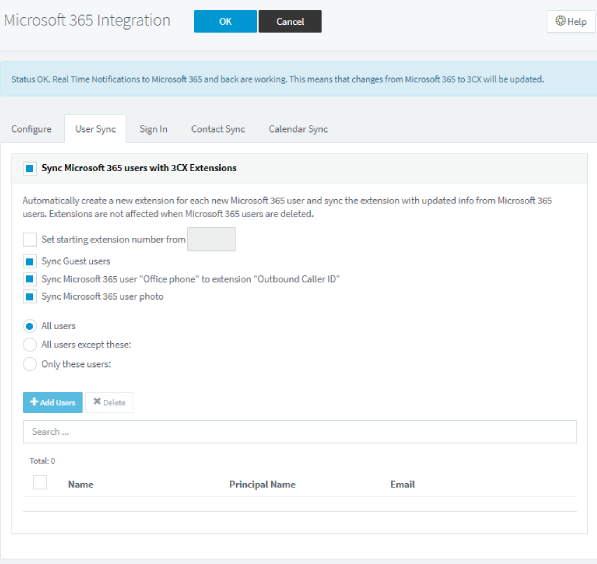 Benutzer-Synchronisation mit MS 365