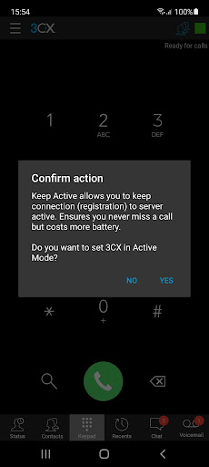 A ndroid – Keep active Bleiben Sie registriert und verpassen Sie keinen Anruf