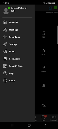 Wählen Sie die Option "Keep active" in der Android App