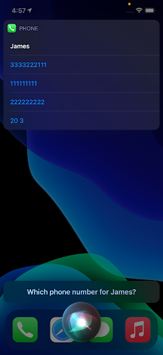 Rufnummernanzeige - Siri via 3CX