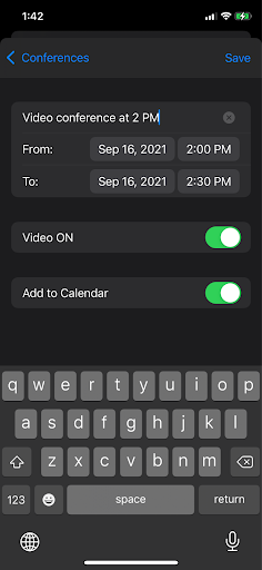 Per 3CX iOS App lassen sich Videokonferenzen im Nu planen