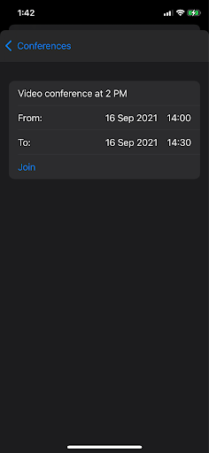 Videokonferenz mobil planen via iOS App Planen Sie Videokonferenzen auch ganz bequem von unterwegs via iOS App