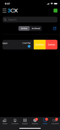 iOS Chatarchiv iOS-App - Schnelles Chat-Archiv/Dearchivierung
