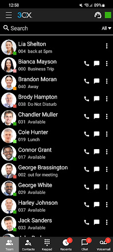 3CX Android App - Avatare und Status-Anzeigen