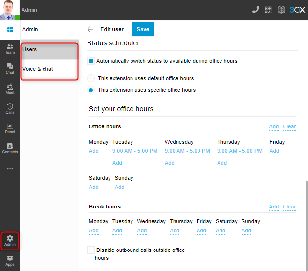 Livechat- Webclient Verwaltung von Nutzern und chateinstellungen via Webclient
