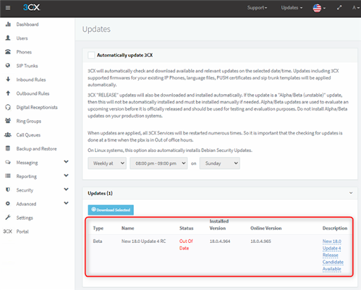 V18 Update 4 RC V18 Update 4 Release Candidate steht zur Verfügung
