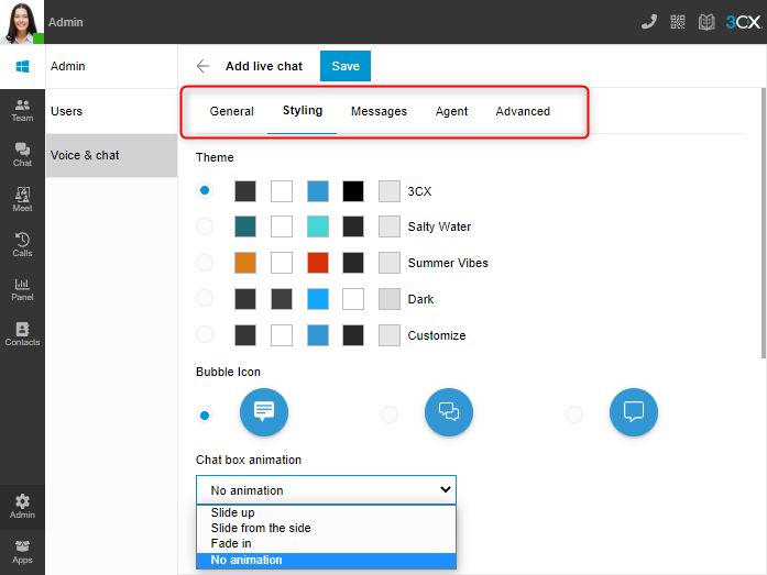 Neue Optionen zur Individualisierung des Live Chat