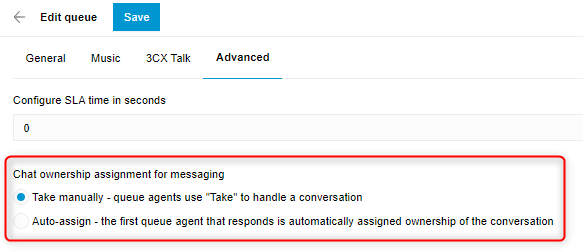 Chat – Verantwortung übernehmen 3CX Webclient - Zuweisung von Chat-Ownership für Messaging