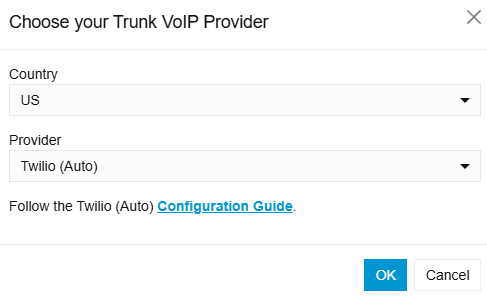 Twilio Trunk Twilio Trunk