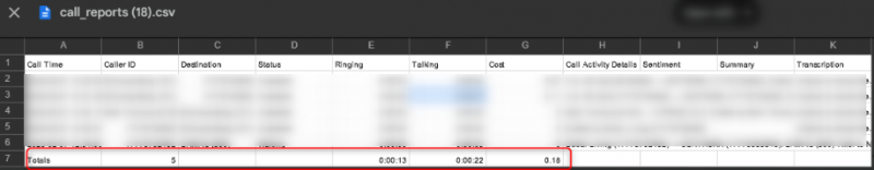 Summen in CSV Reports Summen in CSV Reports