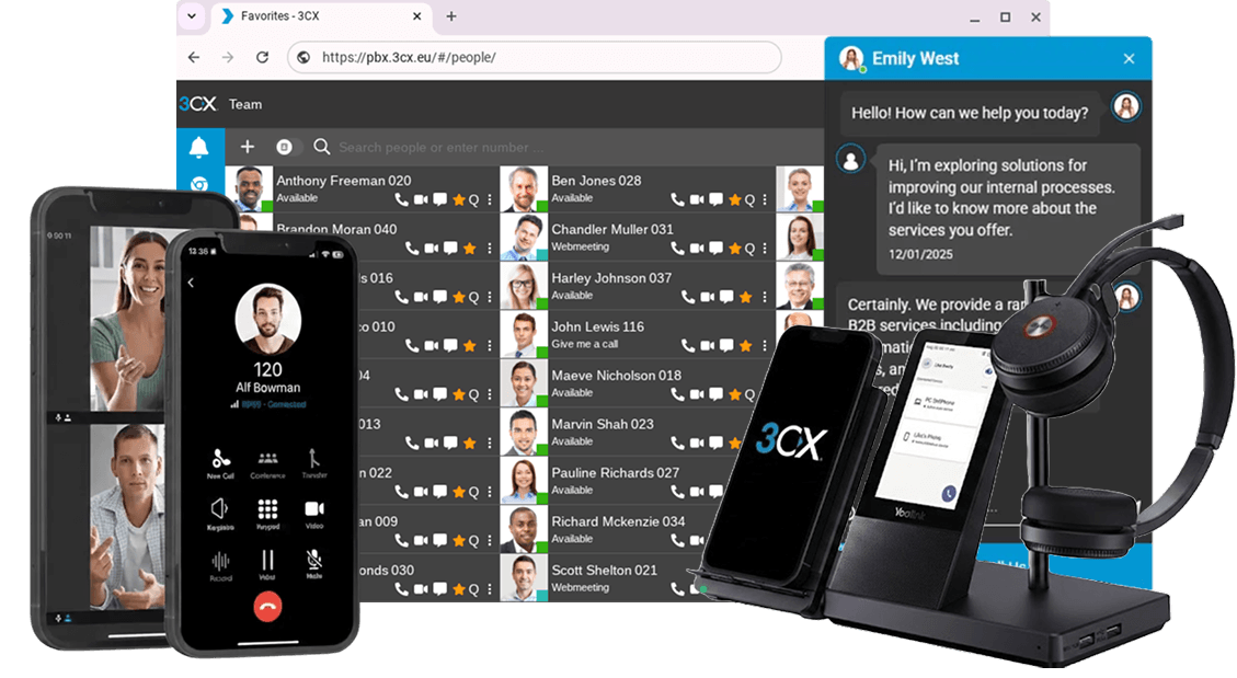 Kommunikationssystem mit integrierten Apps