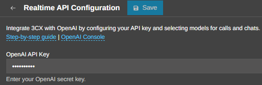API Konfiguration API Konfiguration