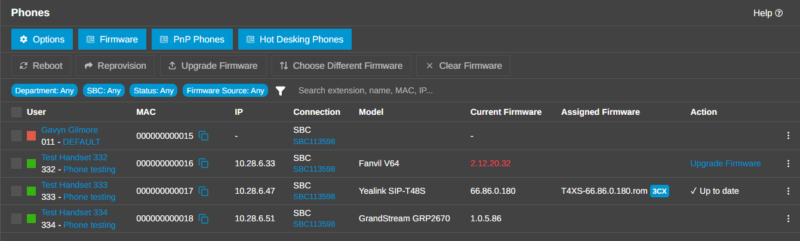 Firmware für jedes Modell oder IP-Telefon auswählen Firmware für jedes Modell oder IP-Telefon auswählen